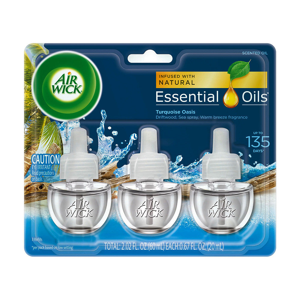 Air Wick Scented Oil, Triple Refill Turquoise Oasis, 0.67 Oz, 3 Ea